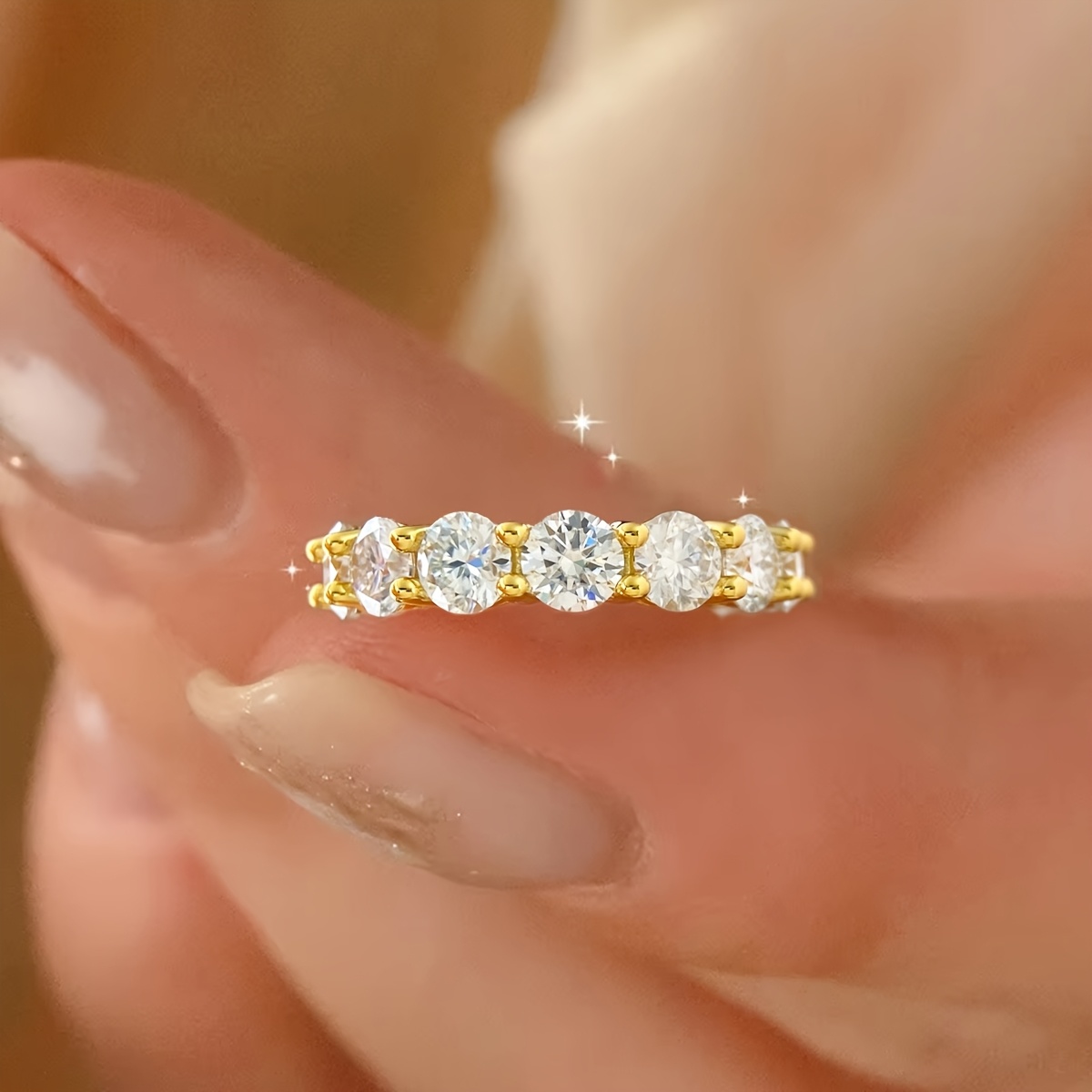 Women's 5mm Moissanite Eternity Band Classic Wedding Ring